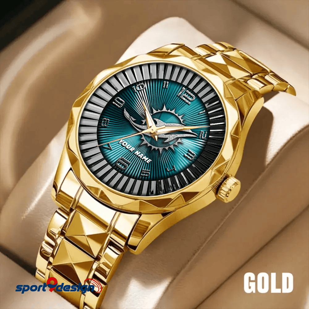 Miami Dolphins Business Watch For Men Automatic Mechanical Stainless Steel Band 2025