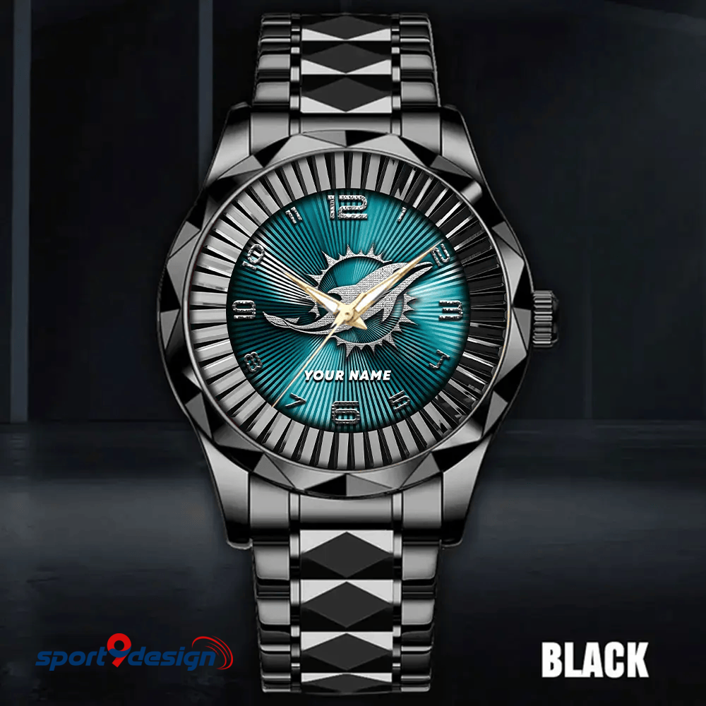 Miami Dolphins Business Watch For Men Automatic Mechanical Stainless Steel Band 2025
