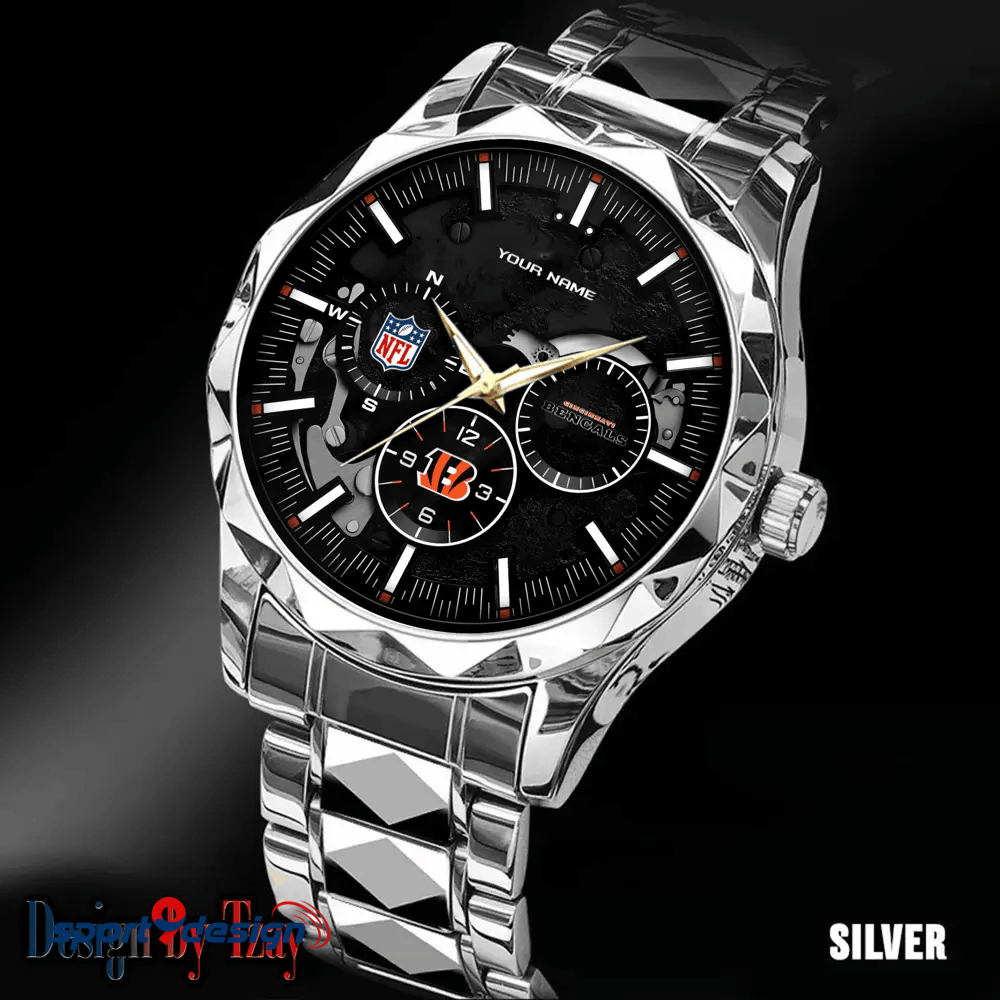 Cincinnati Bengals Business Watch For Men Automatic Mechanical Stainless Steel Band 2025