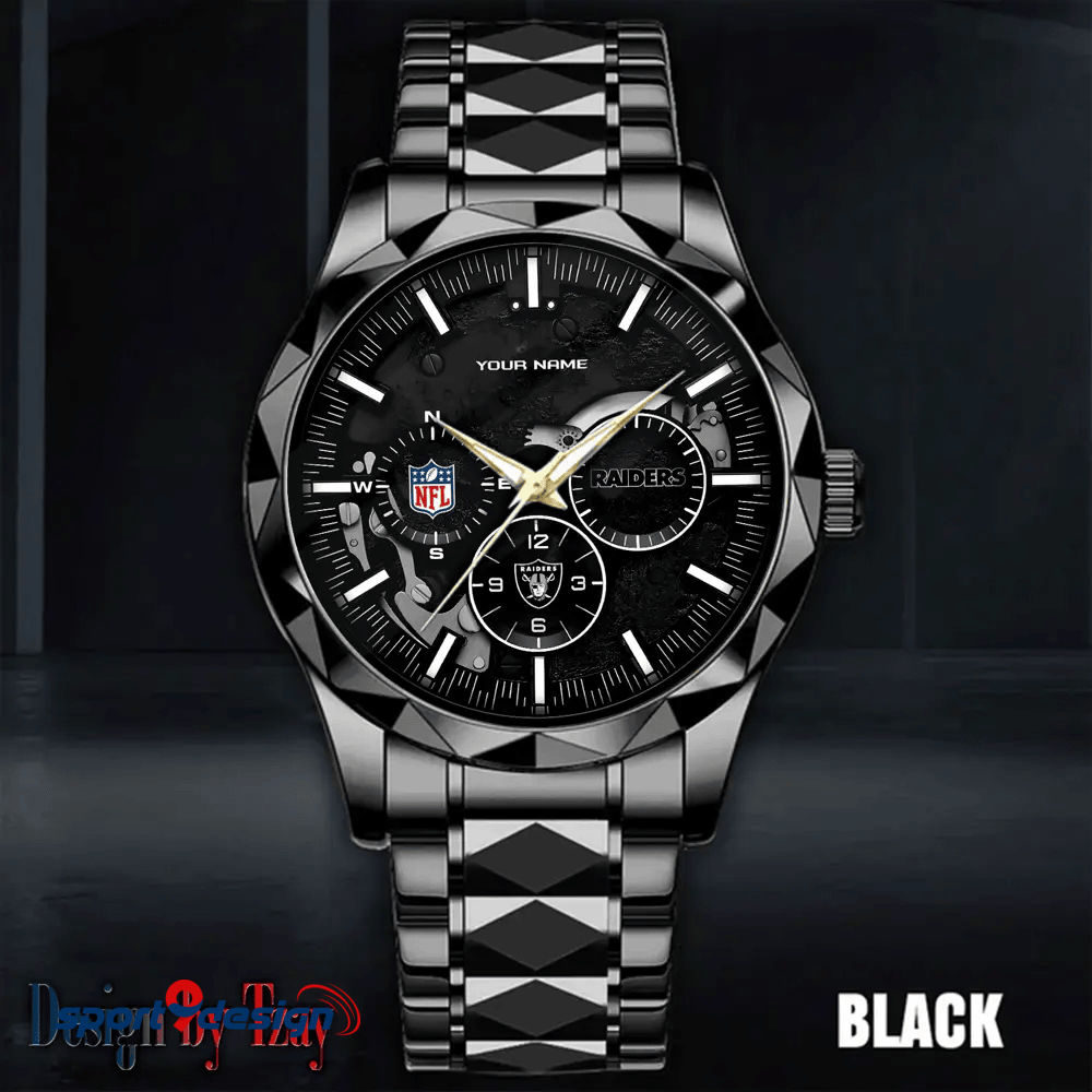 Las Vegas Raiders Business Watch For Men Automatic Mechanical Stainless Steel Band 2025
