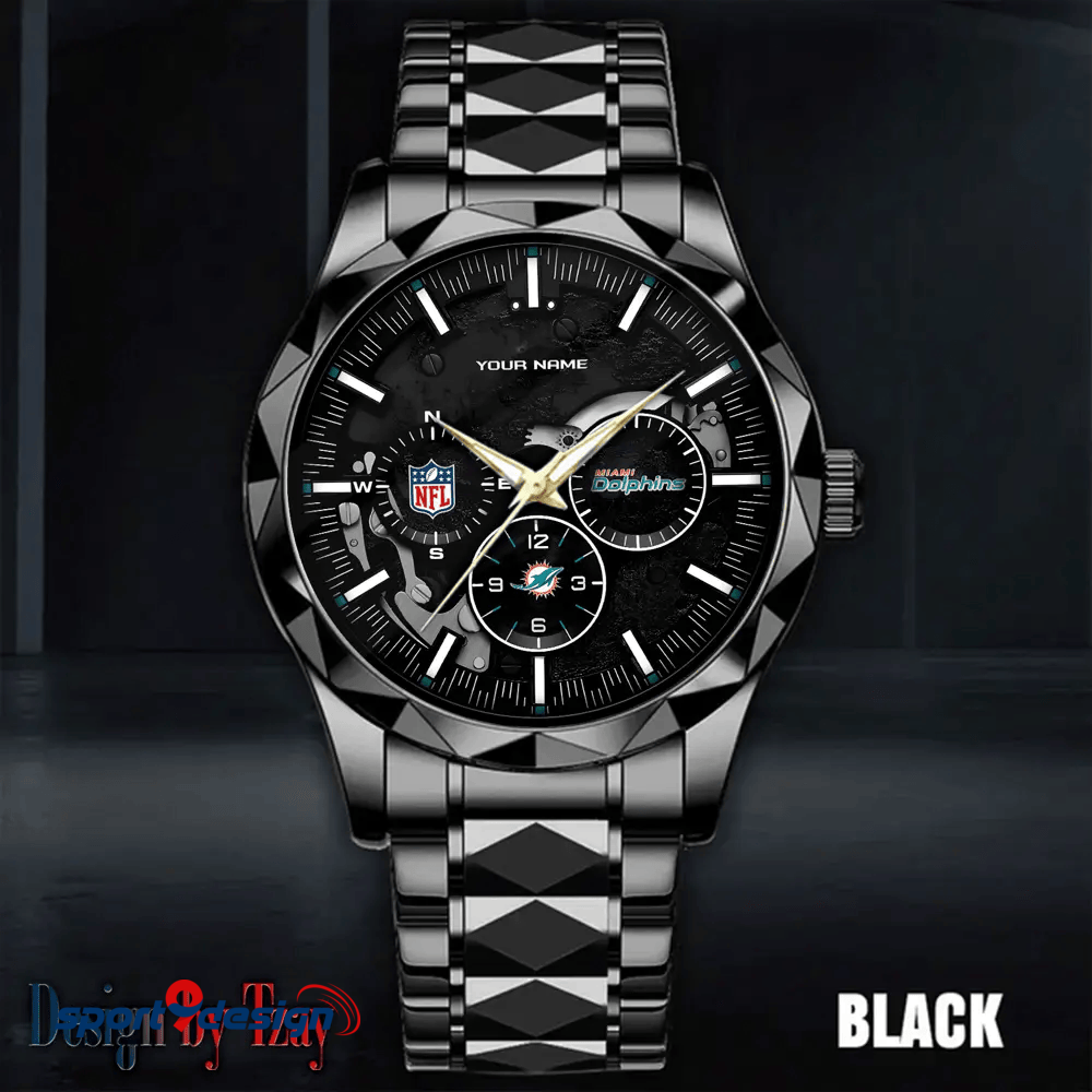 Miami Dolphins Business Watch For Men Automatic Mechanical Stainless Steel Band 2025