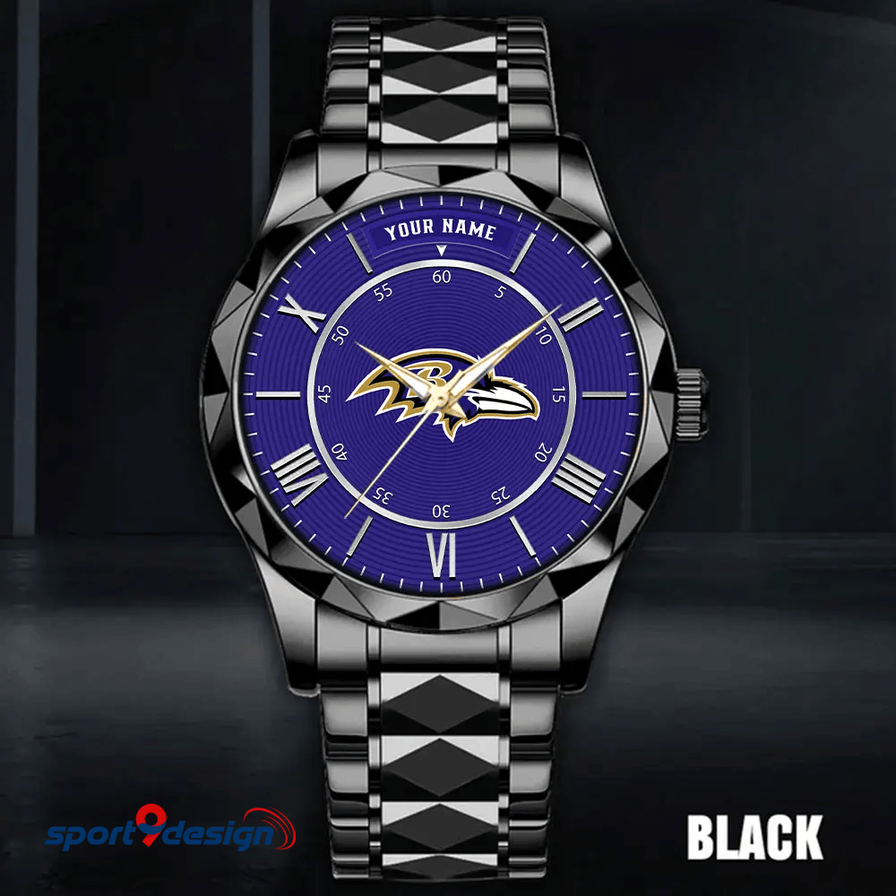 Baltimore Ravens Business Watch For Men Automatic Mechanical Stainless Steel Band 2025