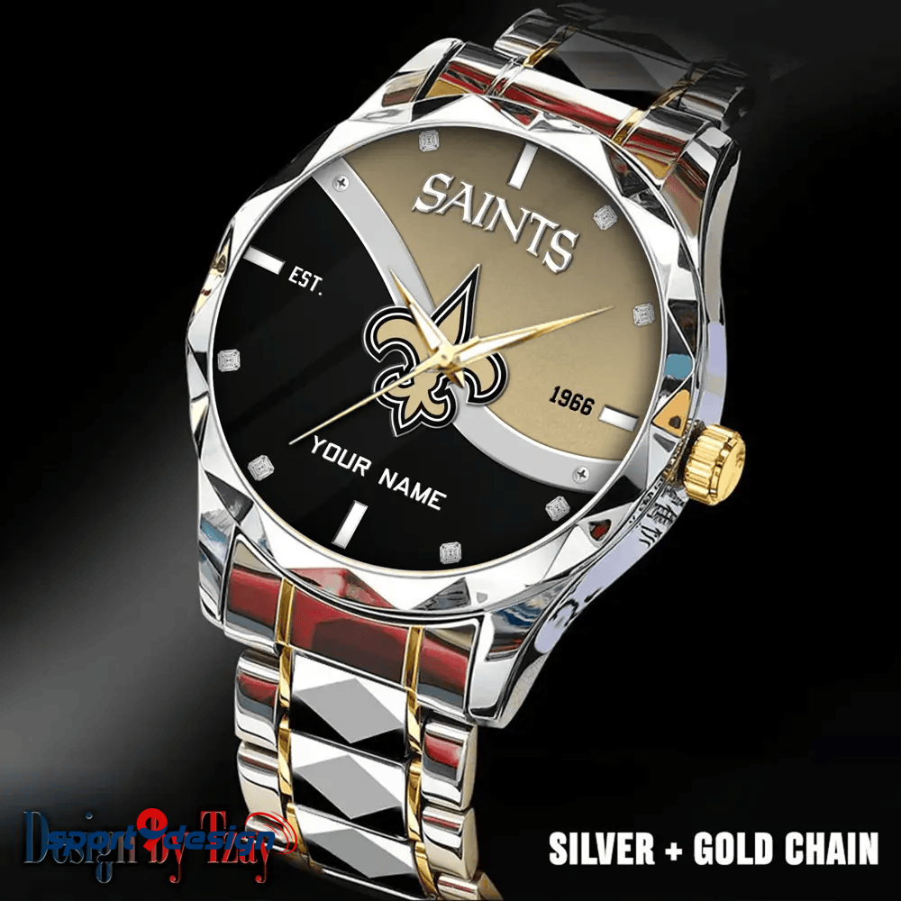 New Orleans Saints Warterproof Sports Men Watches Top Brand Luxury Clock Style 2025