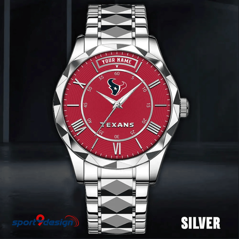 Houston Texans Business Watch For Men Automatic Mechanical Stainless Steel Band 2025