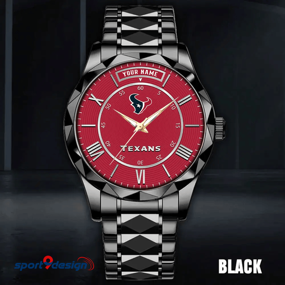 Houston Texans Business Watch For Men Automatic Mechanical Stainless Steel Band 2025