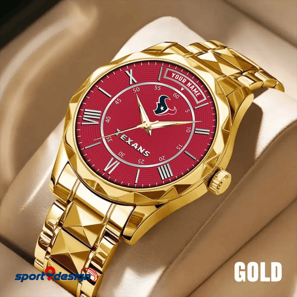 Houston Texans Business Watch For Men Automatic Mechanical Stainless Steel Band 2025