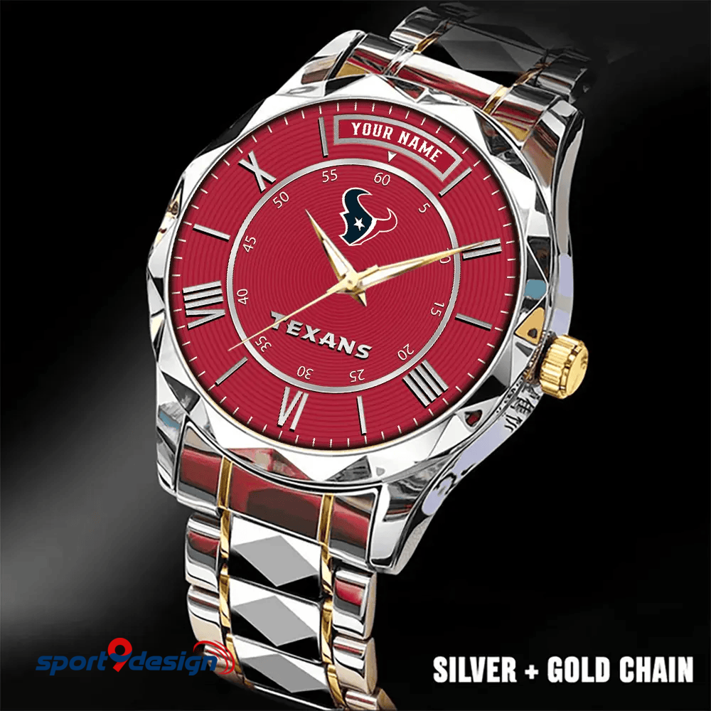 Houston Texans Business Watch For Men Automatic Mechanical Stainless Steel Band 2025