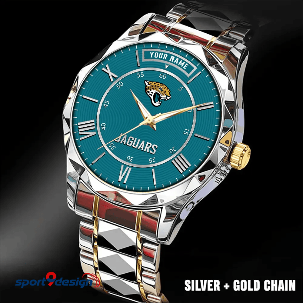 Jacksonville Jaguars Business Watch For Men Automatic Mechanical Stainless Steel Band 2025