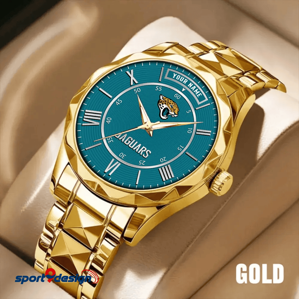 Jacksonville Jaguars Business Watch For Men Automatic Mechanical Stainless Steel Band 2025