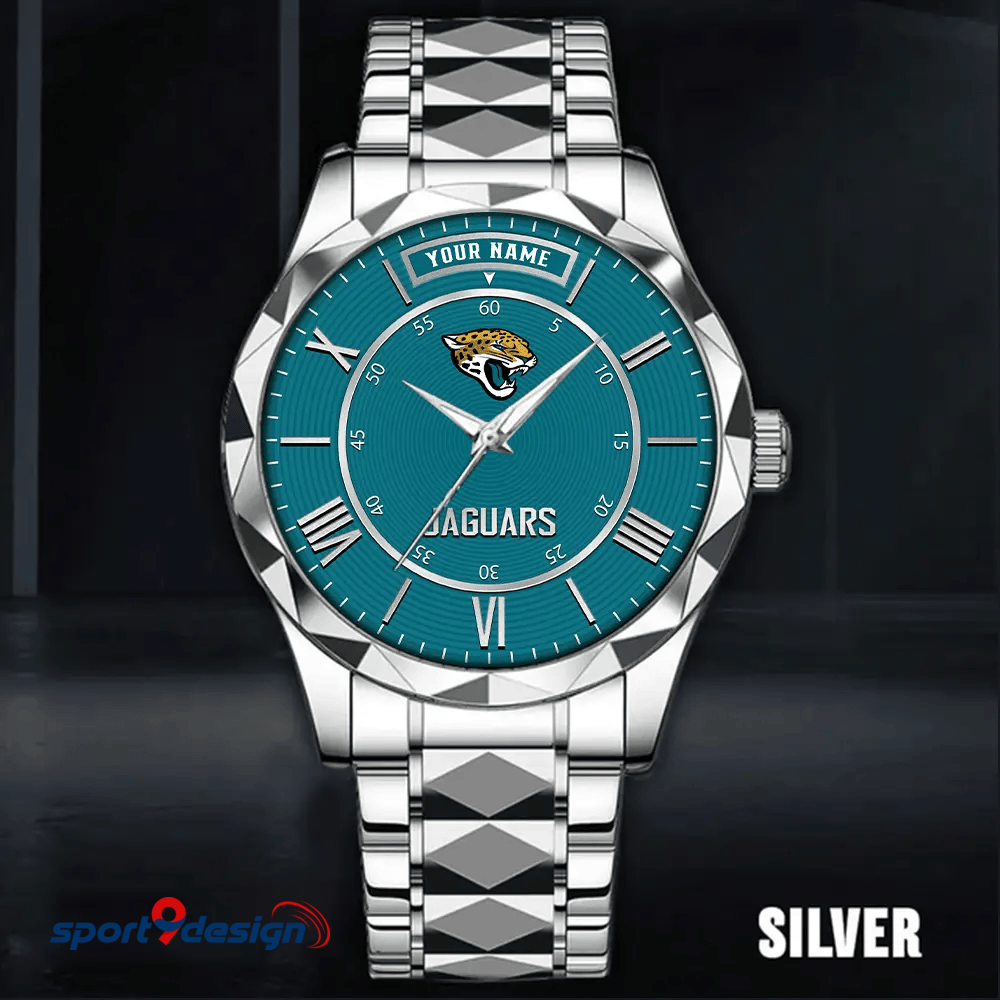 Jacksonville Jaguars Business Watch For Men Automatic Mechanical Stainless Steel Band 2025