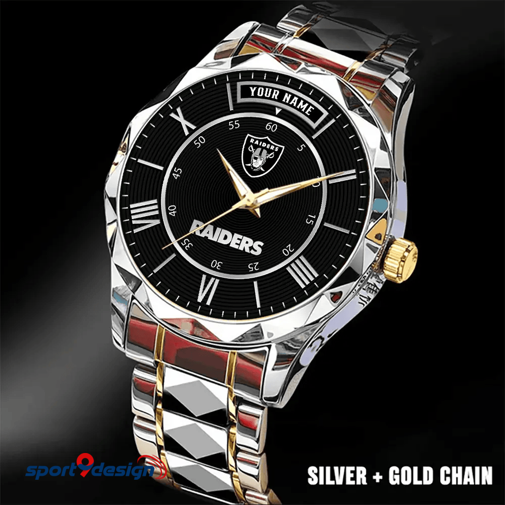 Las Vegas Raiders Business Watch For Men Automatic Mechanical Stainless Steel Band 2025