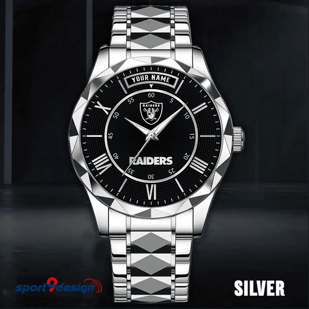 Las Vegas Raiders Business Watch For Men Automatic Mechanical Stainless Steel Band 2025