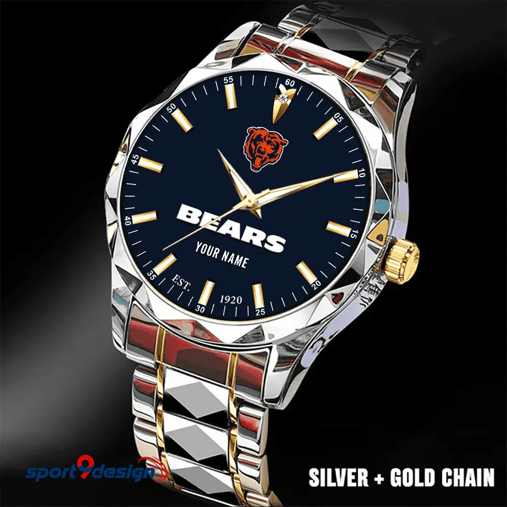 Chicago Bears Luxury Diamond Men Watch Trending 2025