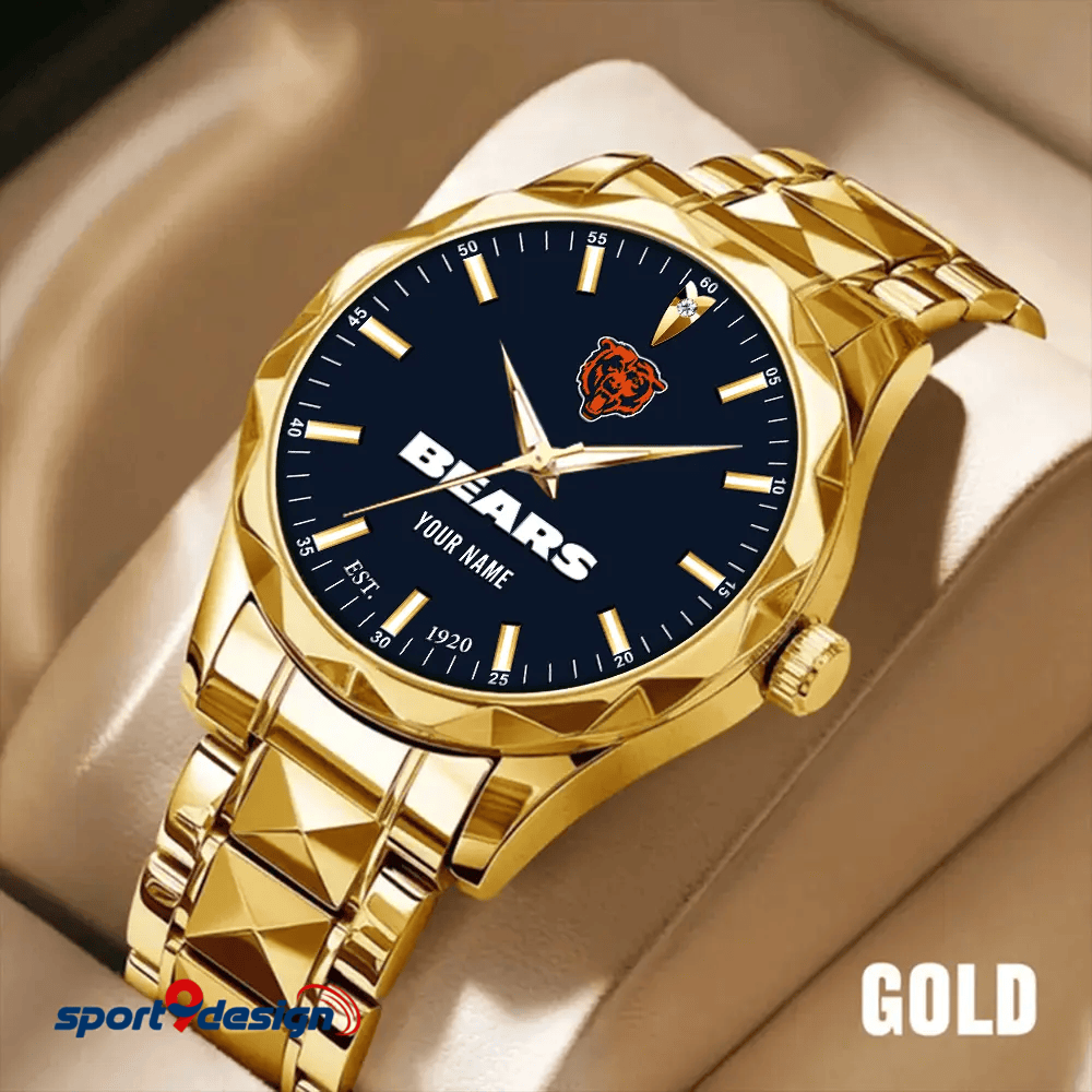 Chicago Bears Luxury Diamond Men Watch Trending 2025