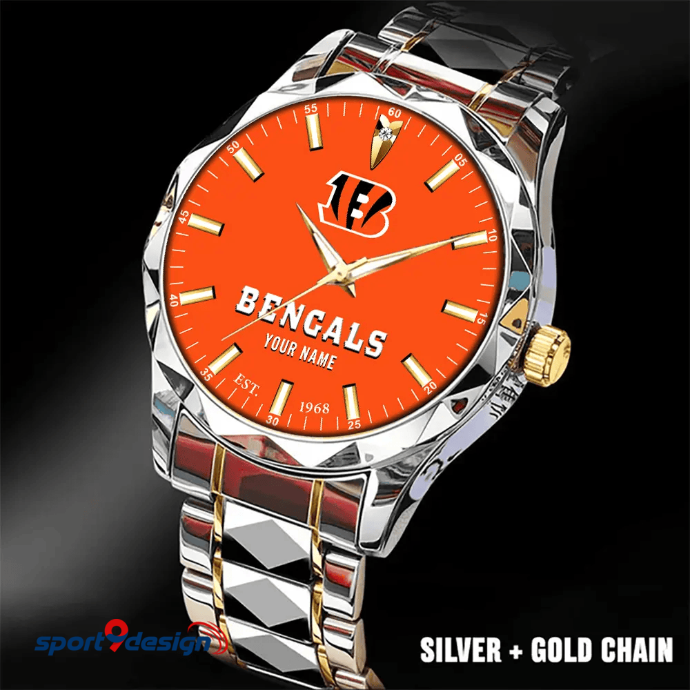 Cincinnati Bengals Luxury Diamond Men Watch Trending 2025