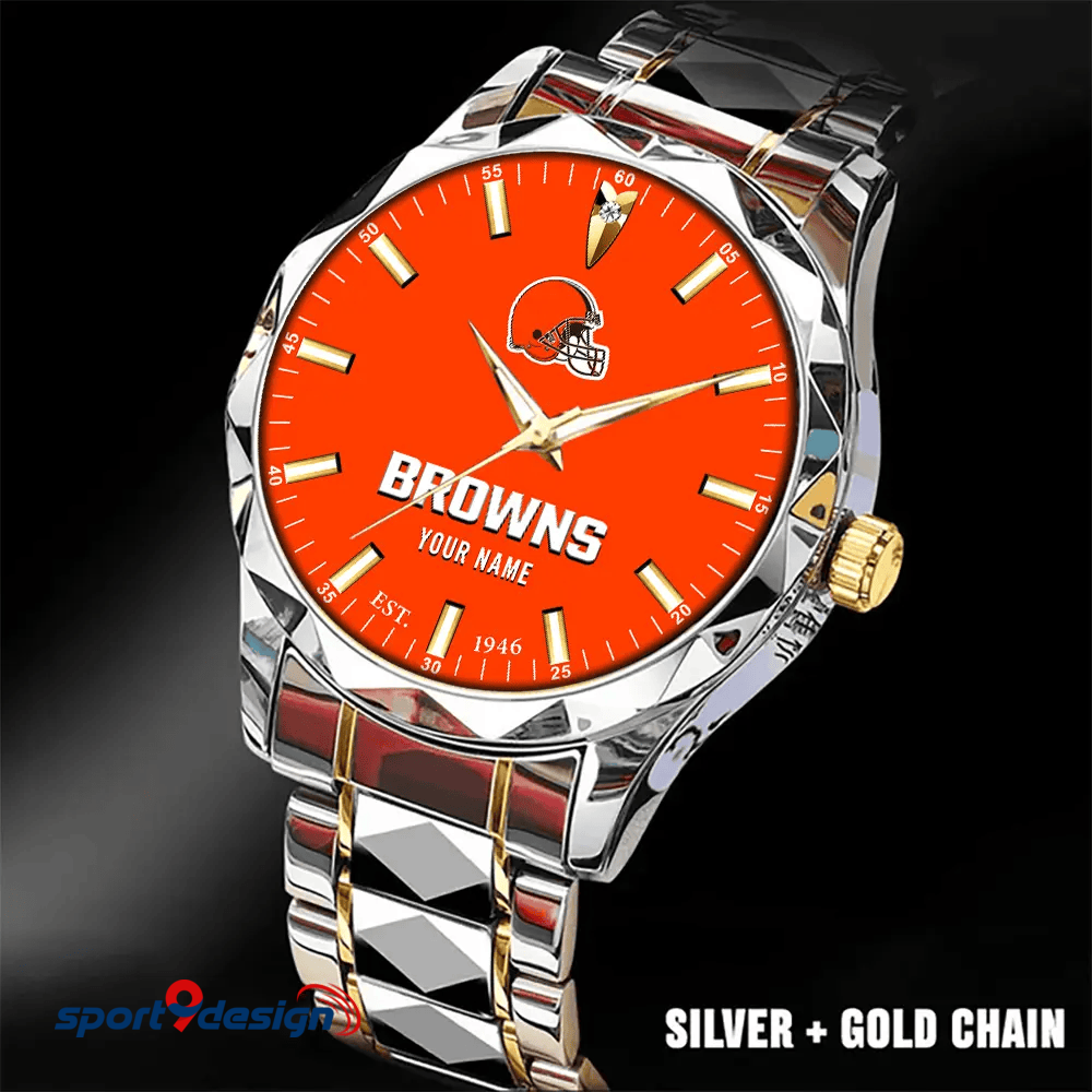 Cleveland Browns Luxury Diamond Men Watch Trending 2025