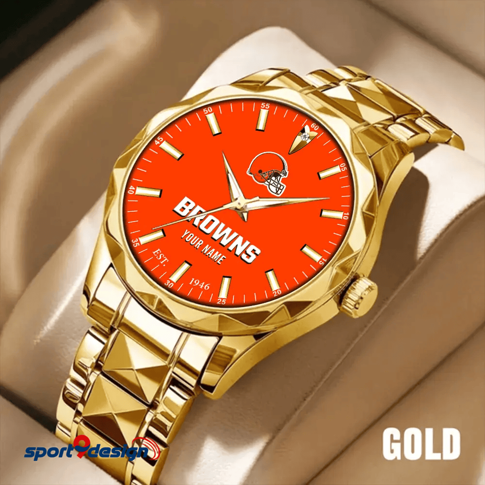 Cleveland Browns Luxury Diamond Men Watch Trending 2025