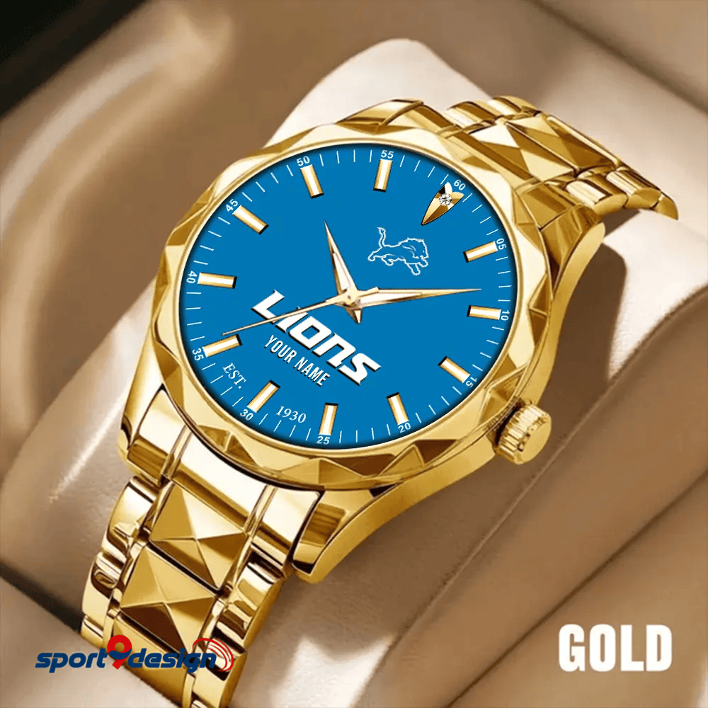 Detroit Lions Luxury Diamond Men Watch Trending 2025