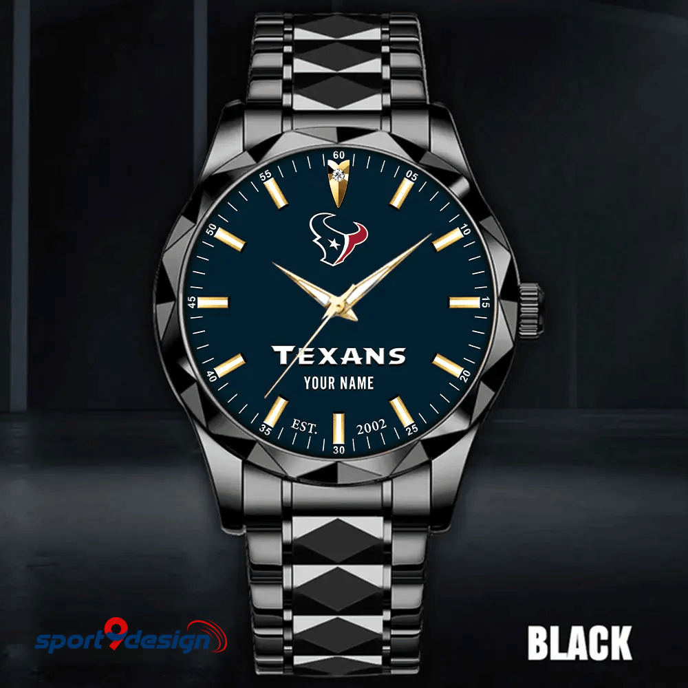 Houston Texans Luxury Diamond Men Watch Trending 2025