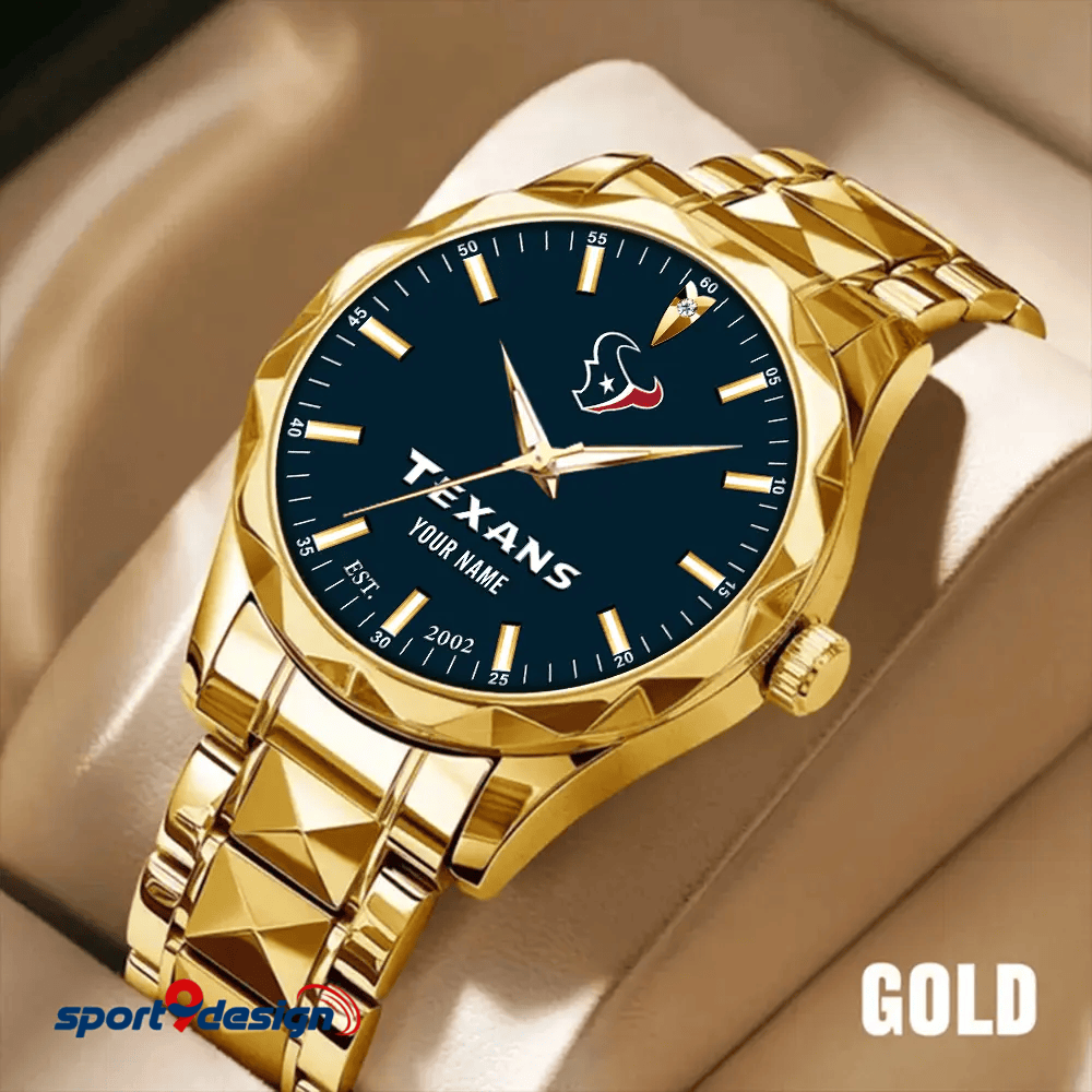 Houston Texans Luxury Diamond Men Watch Trending 2025