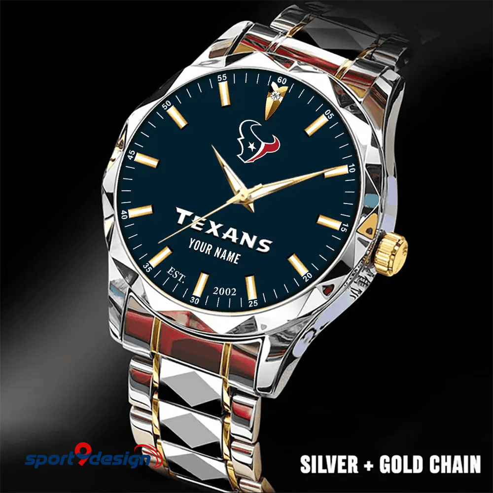 Houston Texans Luxury Diamond Men Watch Trending 2025