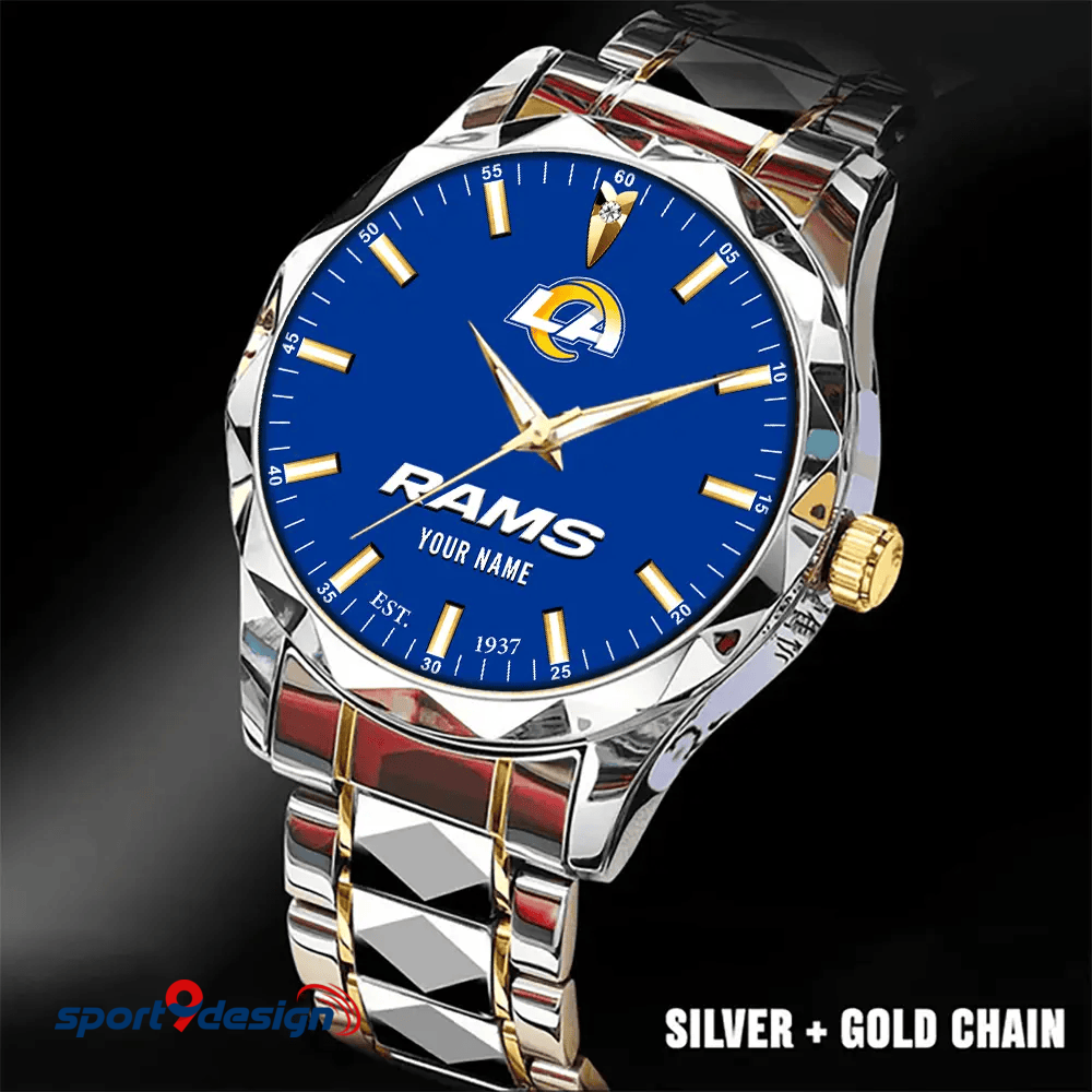 Los Angeles Rams Luxury Diamond Men Watch Trending 2025