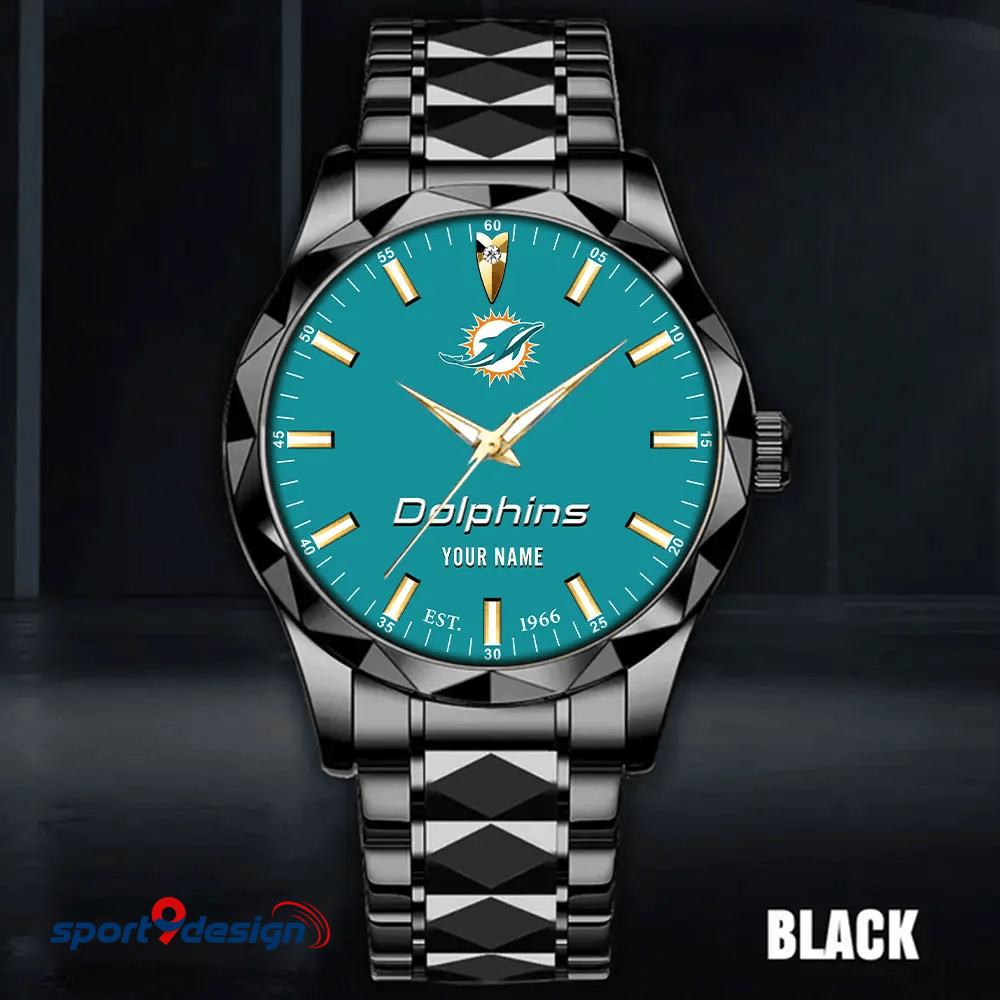 Miami Dolphins Luxury Diamond Men Watch Trending 2025
