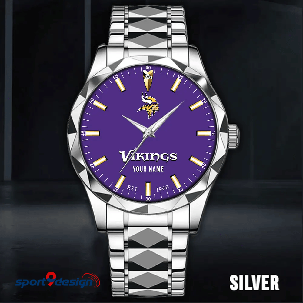 Minnesota Vikings Luxury Diamond Men Watch Trending 2025