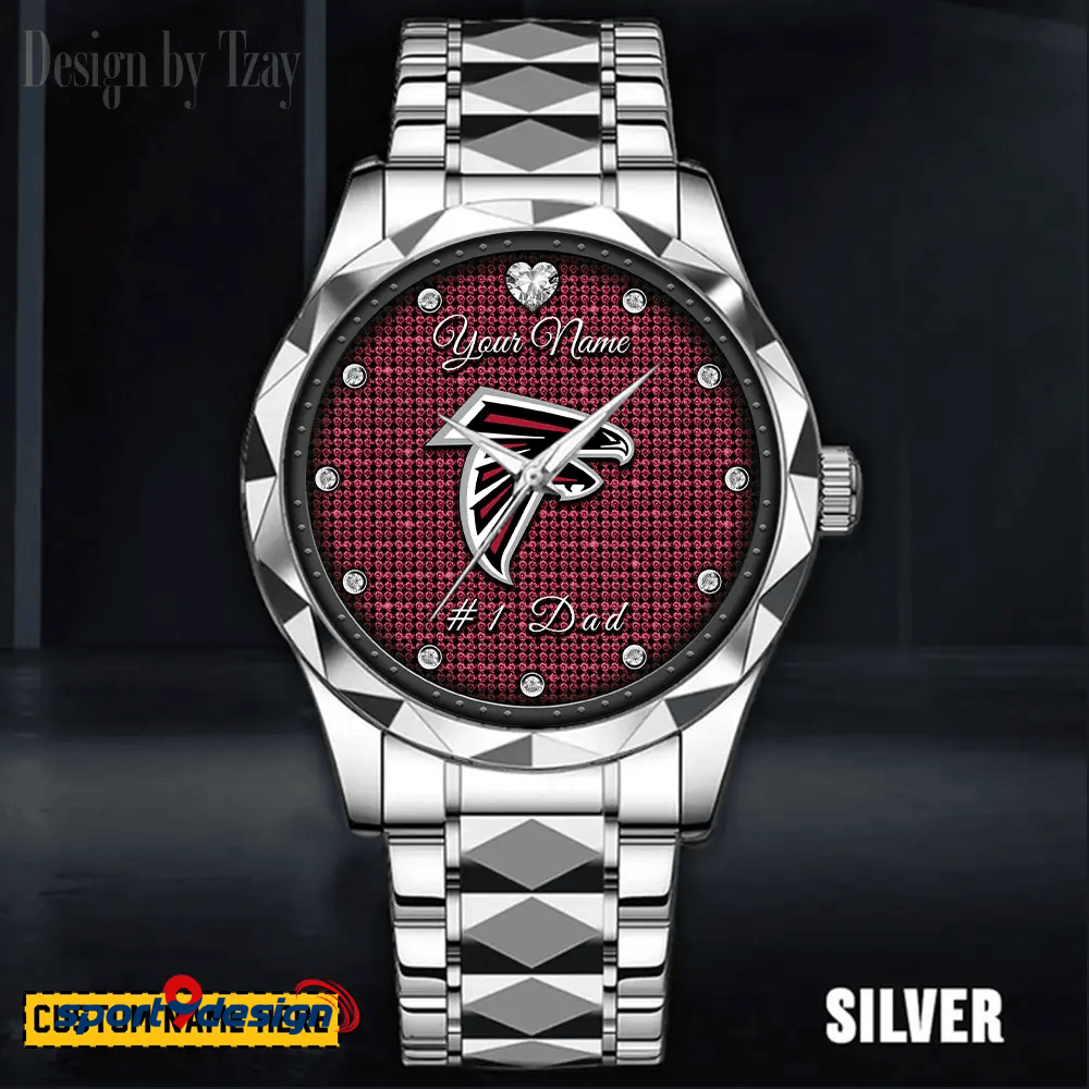 Atlanta Falcons #1 Dad Luxury Diamond Men Watch Father's Day Gift