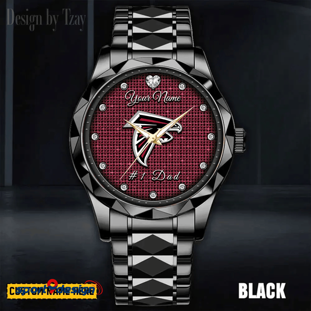 Atlanta Falcons #1 Dad Luxury Diamond Men Watch Father's Day Gift