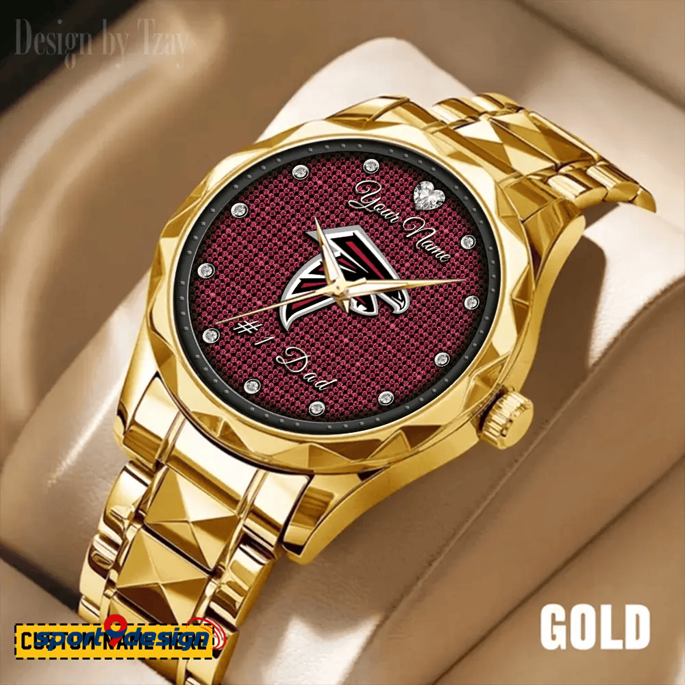 Atlanta Falcons #1 Dad Luxury Diamond Men Watch Father's Day Gift