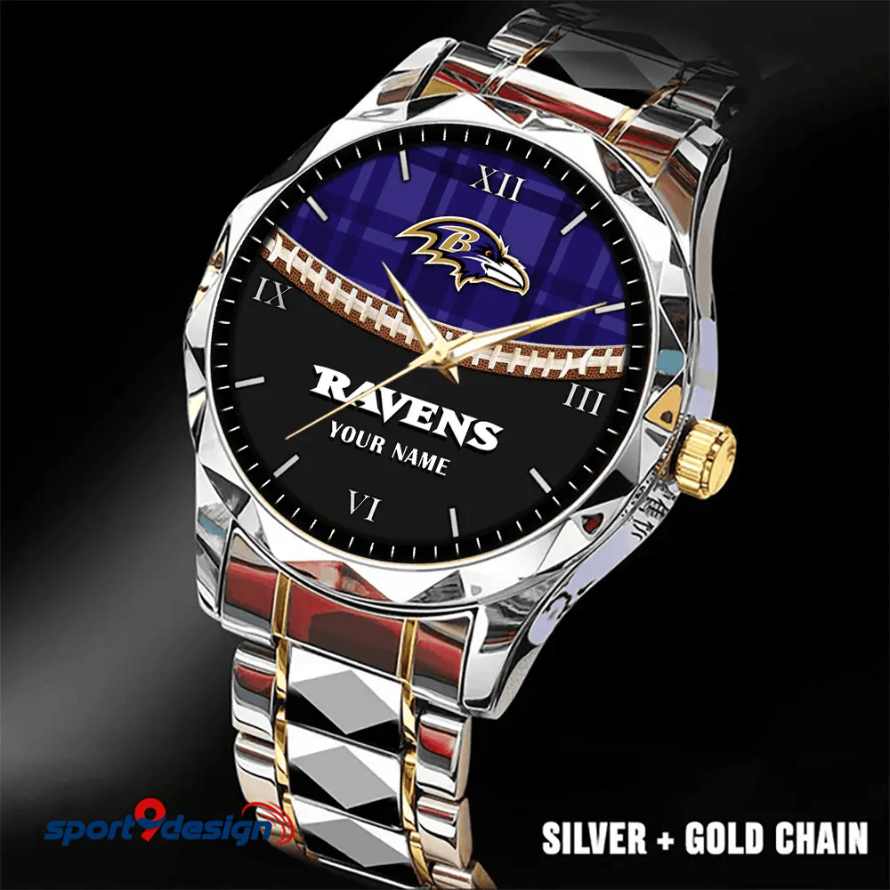 Baltimore Ravens Luxury Diamond Men Watch Trending 2025