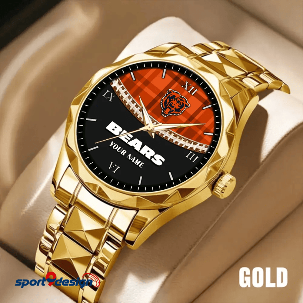 Chicago Bears Luxury Diamond Men Watch Trending 2025