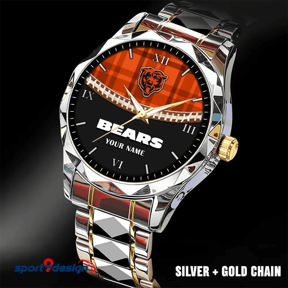 Chicago Bears Luxury Diamond Men Watch Trending 2025