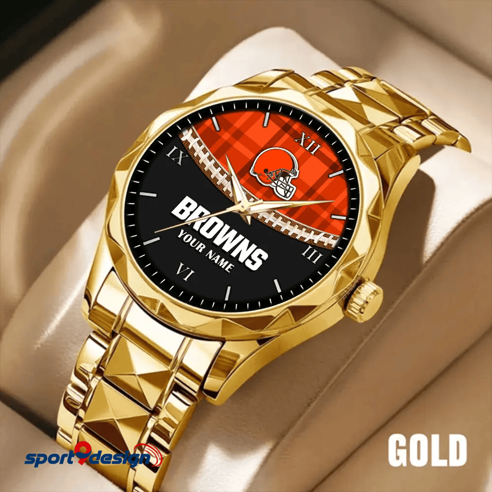 Cleveland Browns Luxury Diamond Men Watch Trending 2025