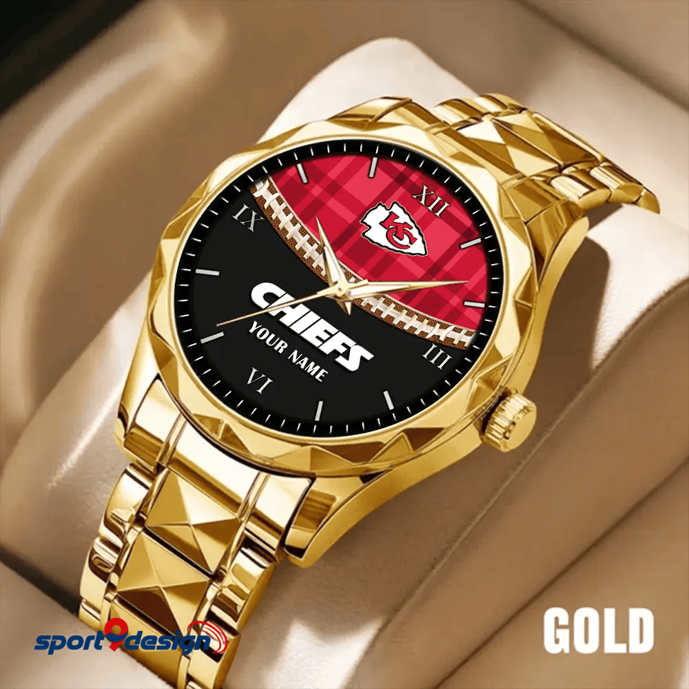 Kansas City Chiefs Luxury Diamond Men Watch Trending 2025