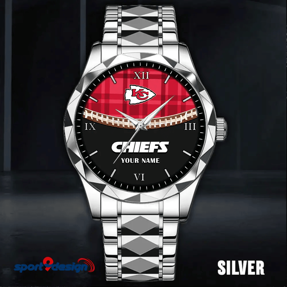 Kansas City Chiefs Luxury Diamond Men Watch Trending 2025