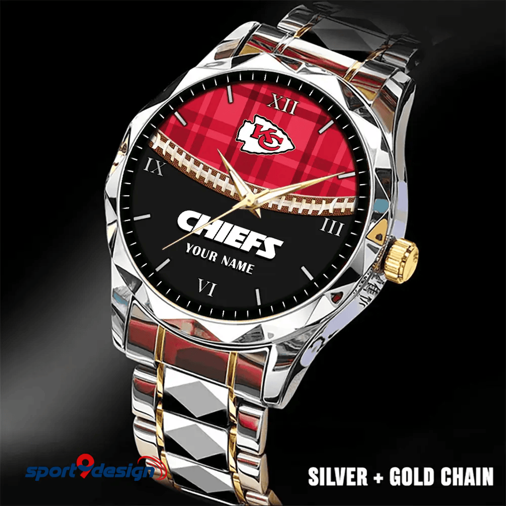 Kansas City Chiefs Luxury Diamond Men Watch Trending 2025