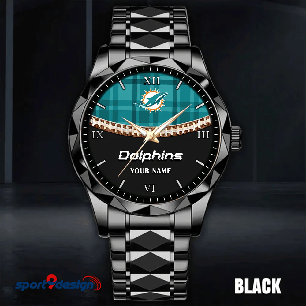 Miami Dolphins Luxury Diamond Men Watch Trending 2025