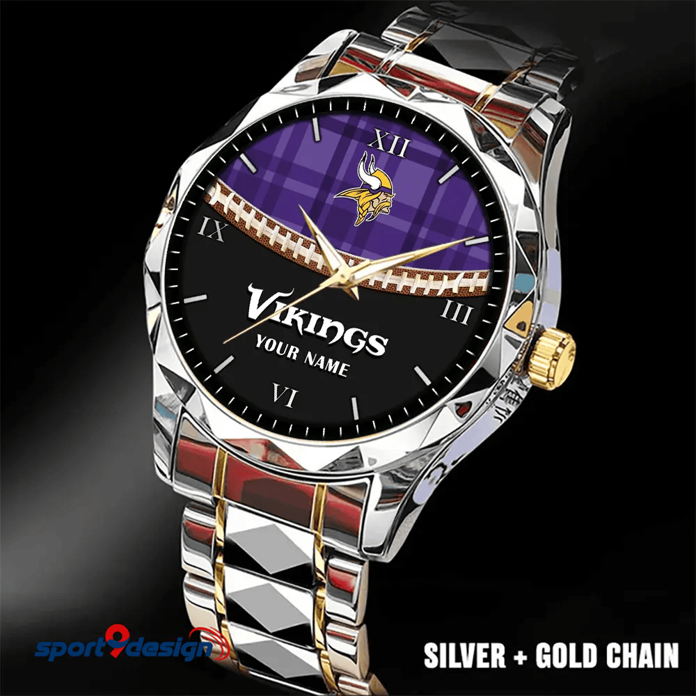 Minnesota Vikings Luxury Diamond Men Watch Trending 2025