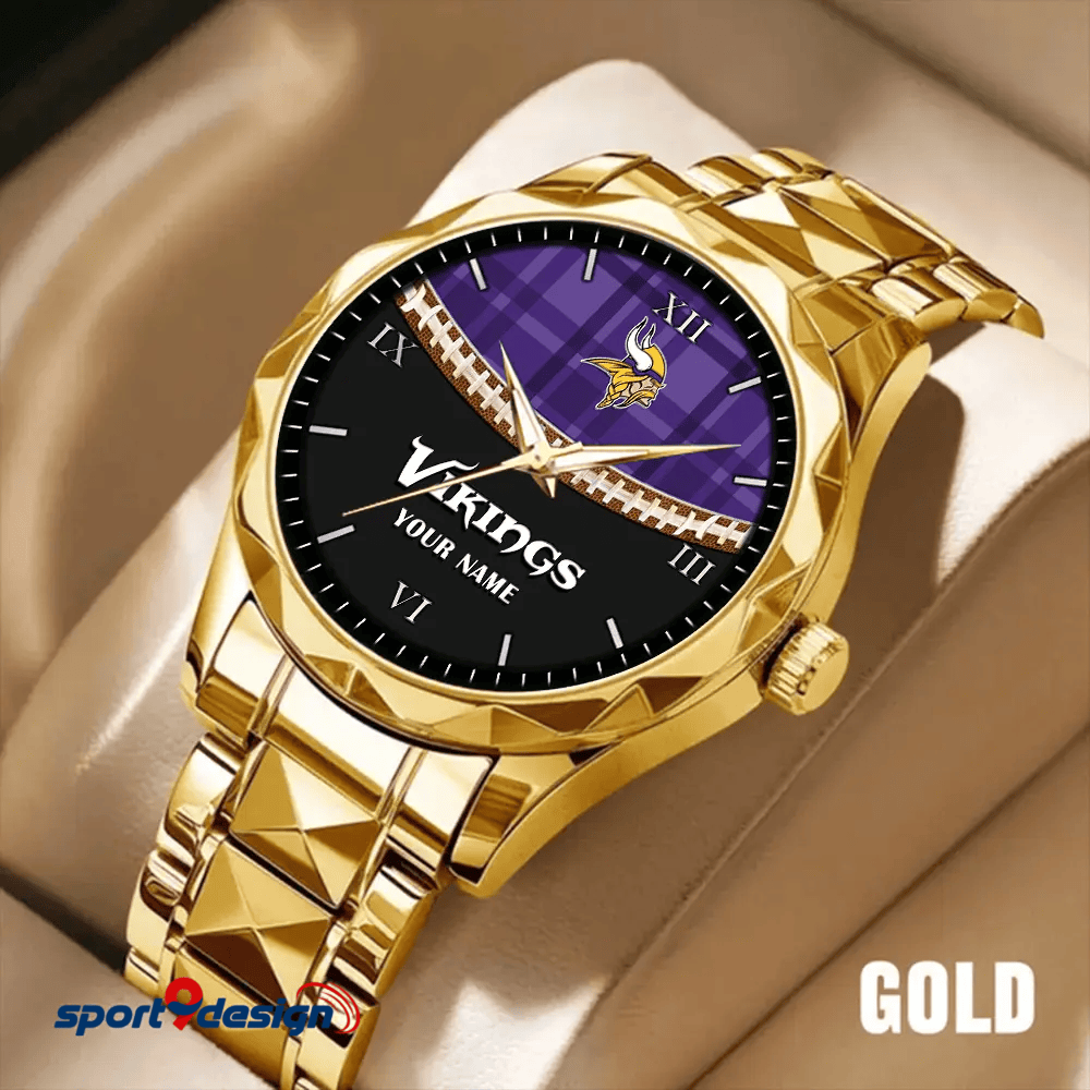 Minnesota Vikings Luxury Diamond Men Watch Trending 2025