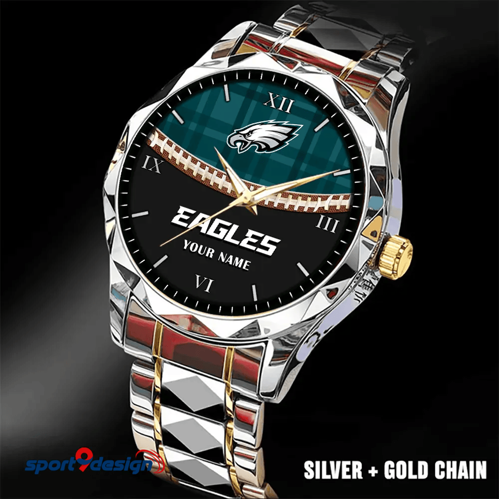 Philadelphia Eagles Luxury Diamond Men Watch Trending 2025