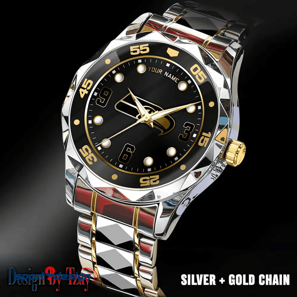 Seattle Seahawks Luxury Diamond Men Watch Trending 2025