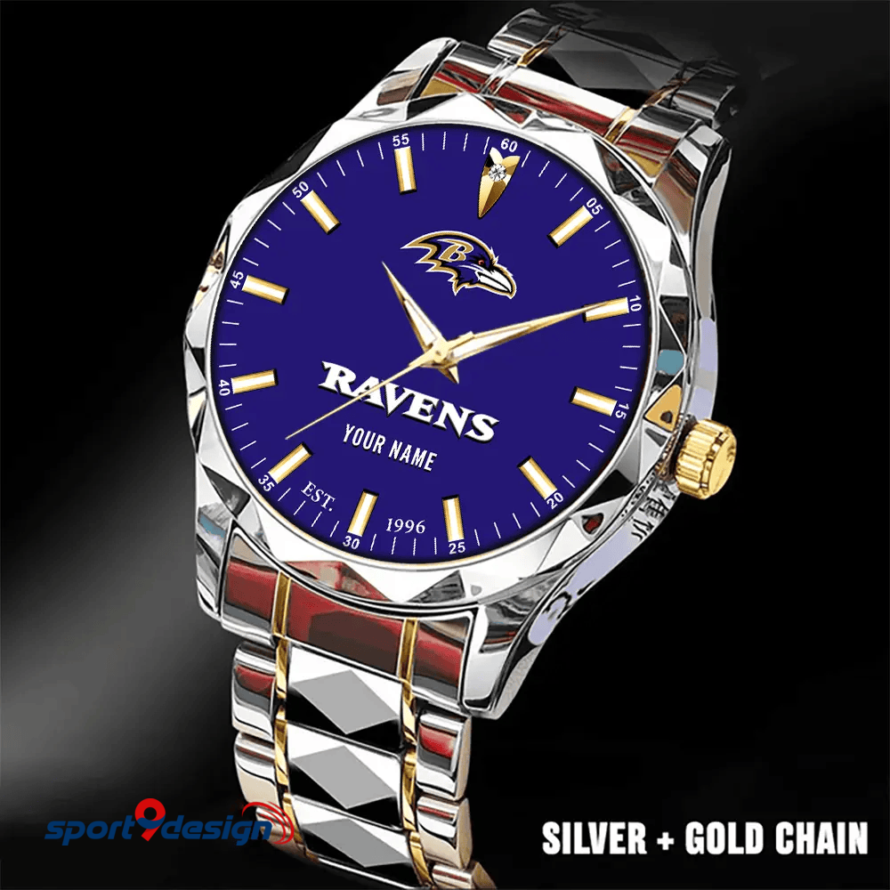 Baltimore Ravens Luxury Diamond Men Watch Trending 2025