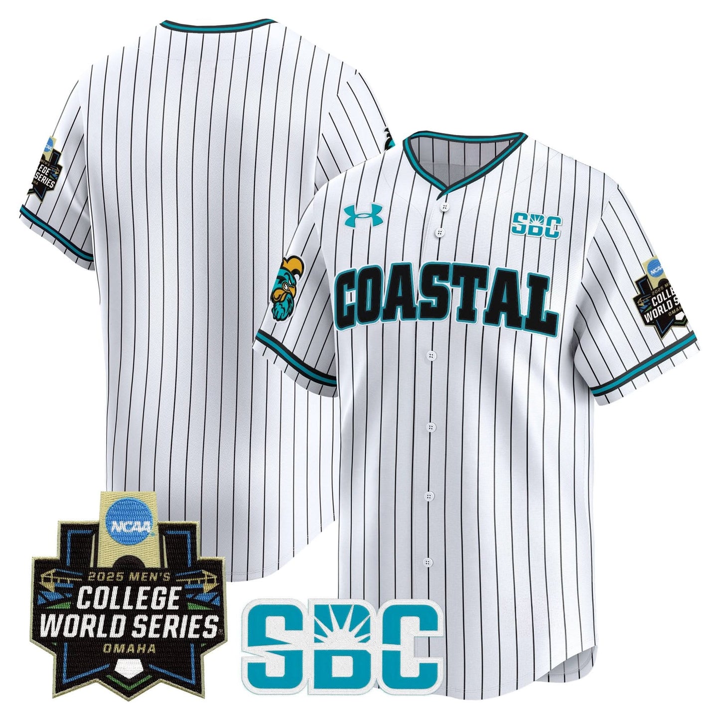 Men's Coastal Carolina Chanticleers 2025 World Series Vapor Premier Limited Jersey - All Stitched
