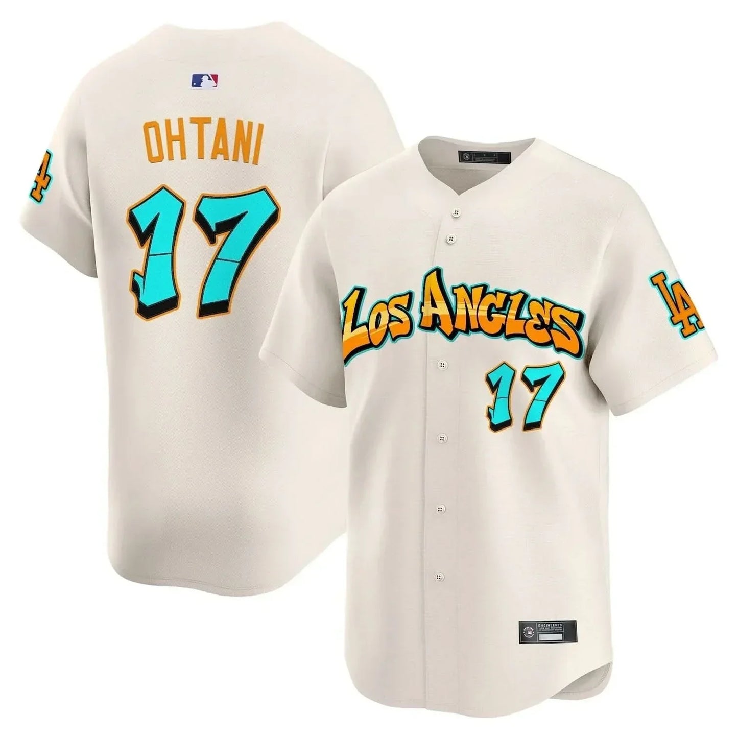 Men's Los Angeles Dodgers 'Graffiti Street Style Edition' Vapor Premier Limited Jersey - All Stitched