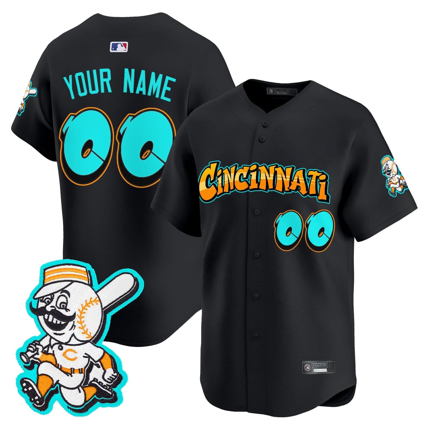 Cincinnati Reds 'Graffiti Queen City Edition' Vapor Premier Limited Custom Jersey - All Stitched