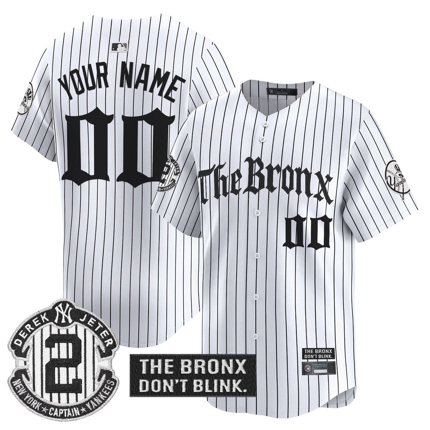 Yankees 'The Bronx - Gothic Ink Drop Edition' Vapor Premier Limited Custom Jersey - All Stitched
