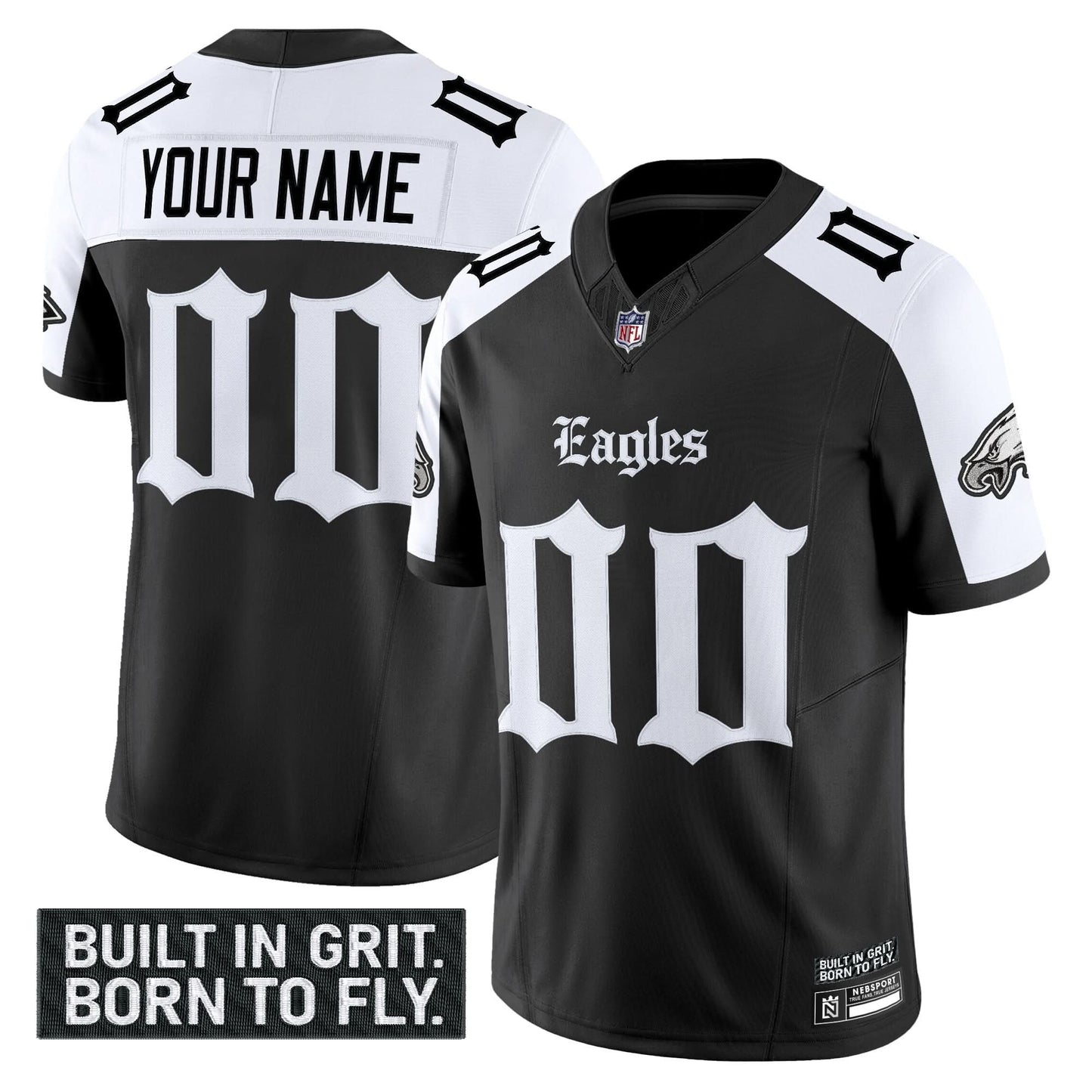 Philadelphia Eagles 'Gothic Philly Edition' Vapor Limited Custom Jersey V2 - All Stitched