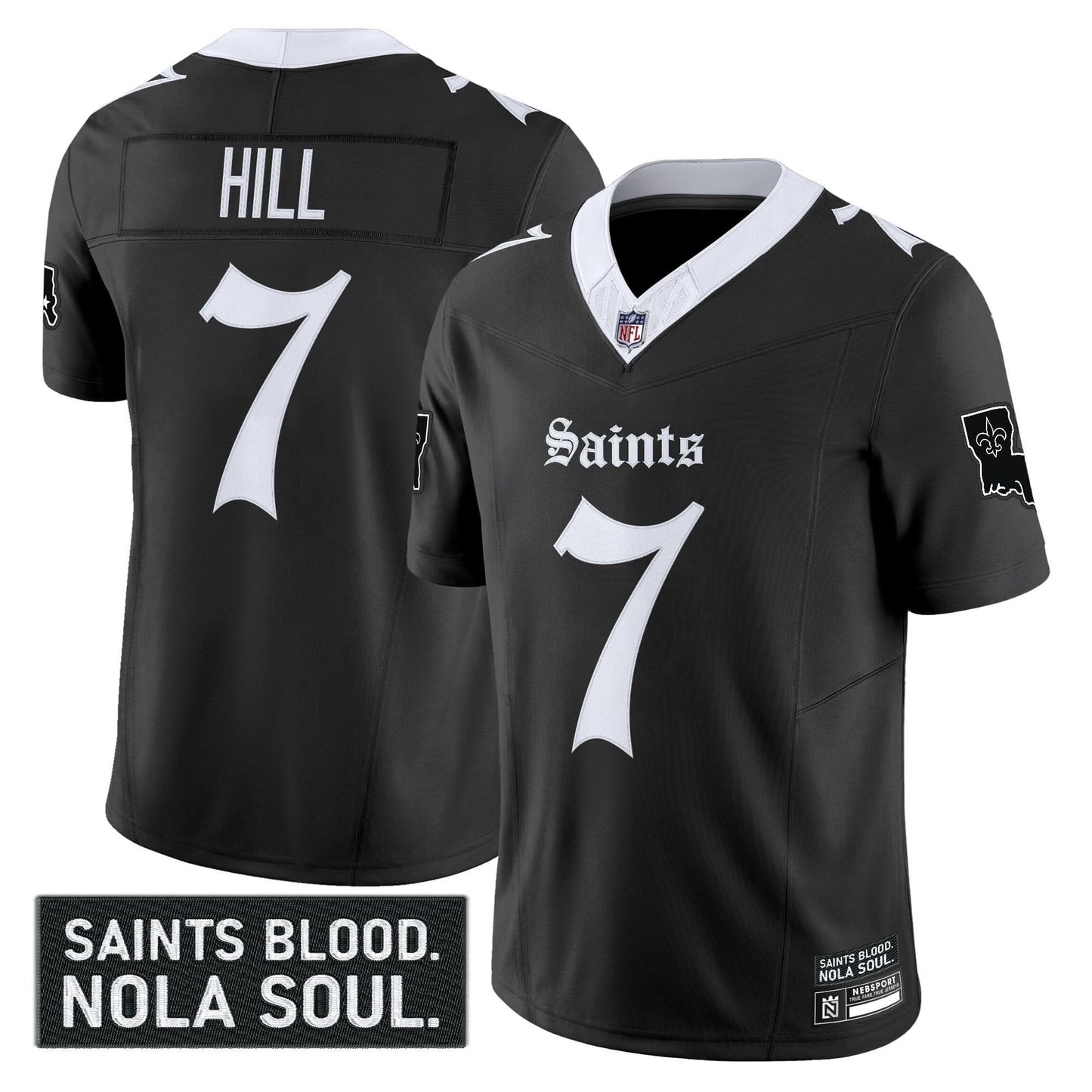 Men's New Orleans Saints 'Gothic Vieux Carr�� Edition' Vapor Jersey - All Stitched